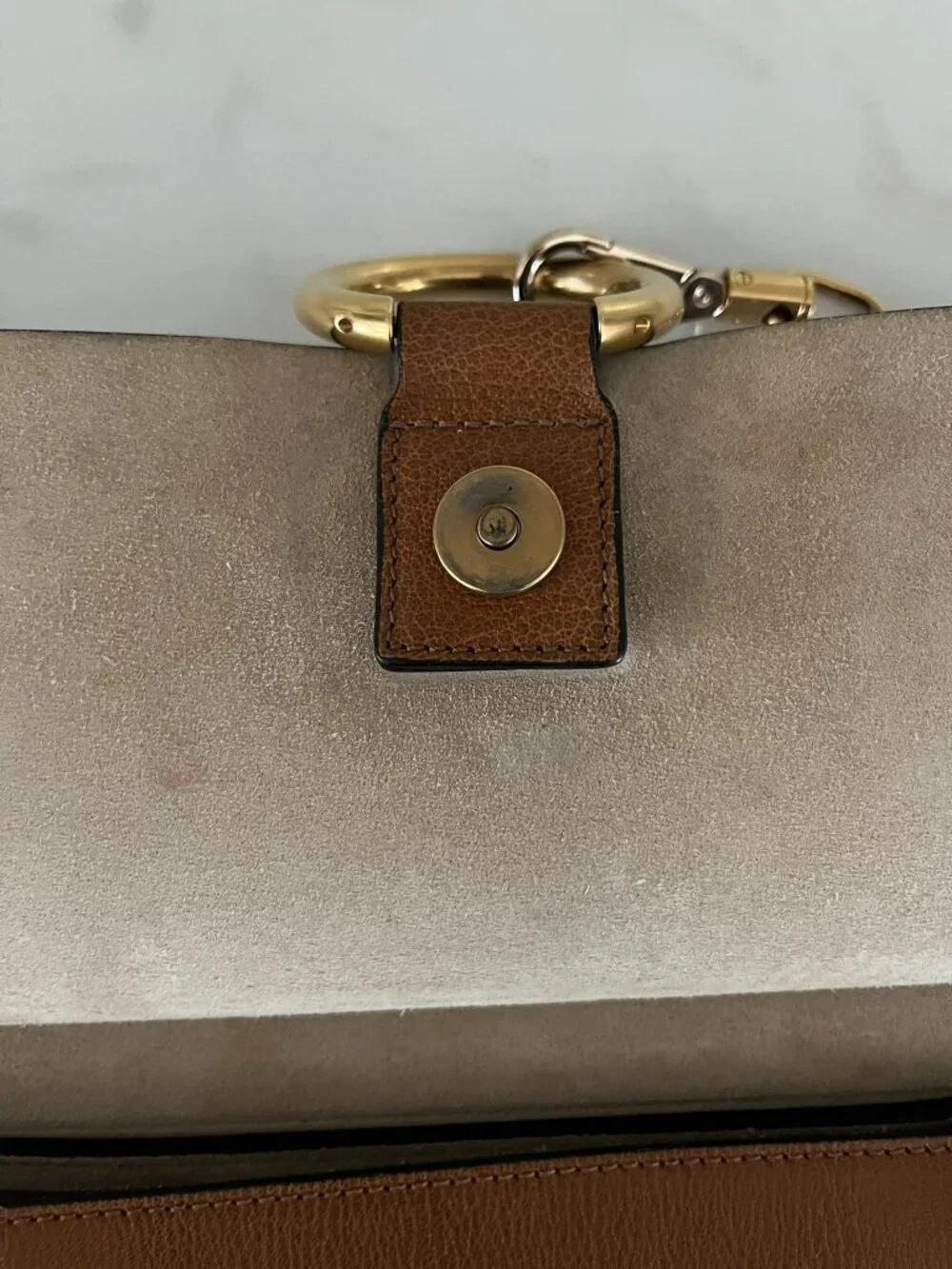 Chloé Faye Medium Shoulder Bag, Camel Goatskin - Picture 7 of 10